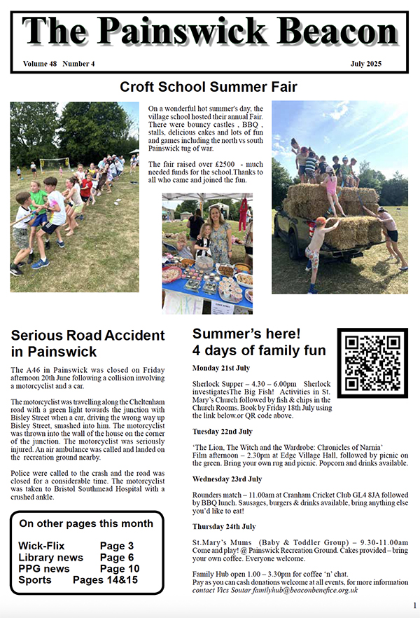 The latest edition of The Painswick Beacon - June 2025 