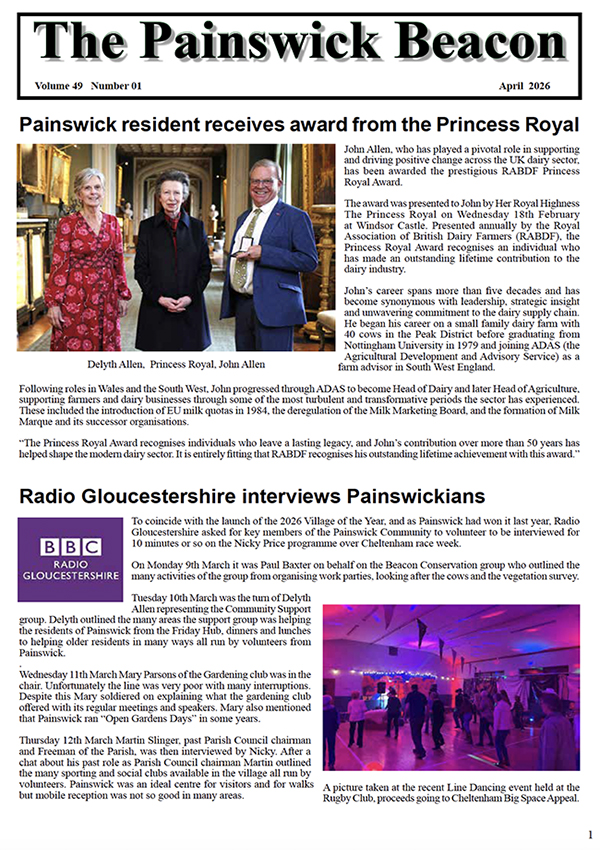 The latest edition of The Painswick Beacon March 2026 